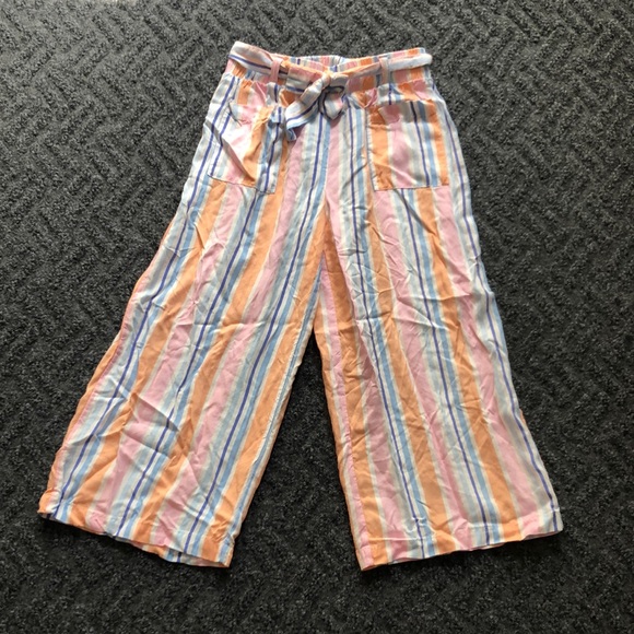 btween Multicolor Striped Girls Casual Bottoms - Picture 1 of 6